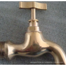 Manual Male Union Copper Polishing Brass Bibcock Grifo de agua